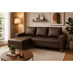 BH BARAKA HOME PREMIUM - Sofa Seccional Málaga 3 Cuerpos Seccional Izquierdo - Pranna Cobre