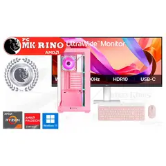 AMD - Computadora Ryzen 7 7700 FX-750 Pink 16GB 1TB SSD 29" Radeon Windows 11 Pro