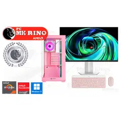 AMD - Computadora Ryzen 5 8600GT FX-750 Pink 16GB 500GB SSD 23.8" Radeon Windows 11 Pro