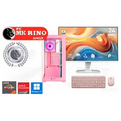 AMD - Computadora Ryzen 9 7900X FX-750 Pink 16GB 500GB SSD 24" Radeon Windows 11 Pro