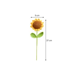 GENERICO - PACK DE 3 GIRASOLES ETERNOS DE LANA TEJIDA