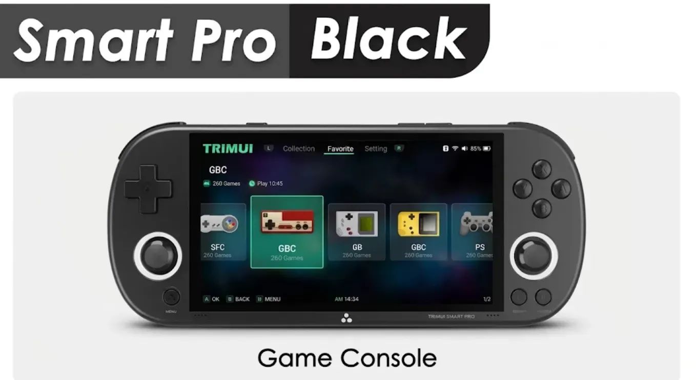 Consola Portatil Retro Trimui Smart Pro Negro 64GB