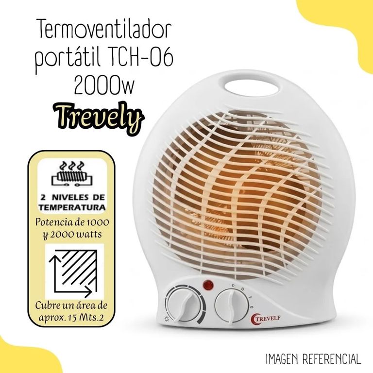 Termoventilador TCH06 Portatil 2000 watts Blanco