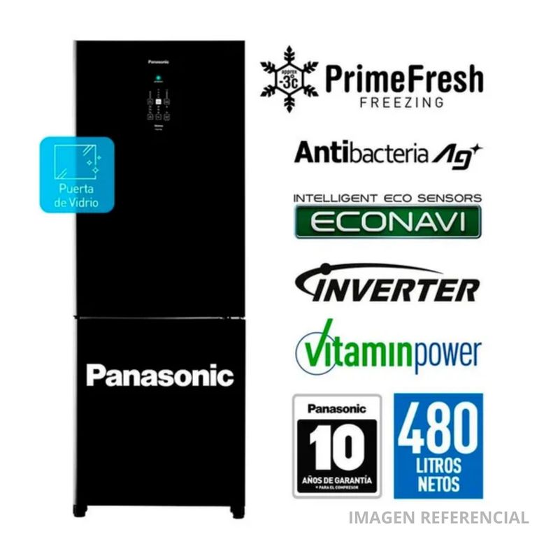 Refrigeradora No Frost 480L Inverter Econavi NR-BB71GVFBD