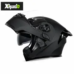 GENERICO - CASCO ABATIBLE XKUDO 169 RAPER NEGRO MATE DOBLE VISOR CERTF. DOT