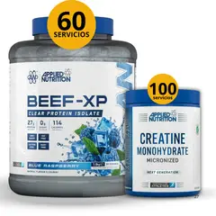 Applied Nutrition - PROTEÍNA DE CARNE BEEF XP DE BLUE RASPBERRY + CREATINA 500GR - PACK
