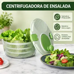 GENERICO - Centrifugadora de verduras – Lava, Escurre y Mantén tus Verduras Frescas 4Litros spinner Premium