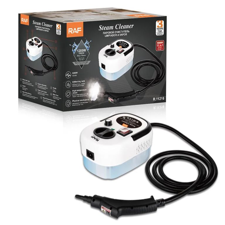 Limpiador a Vapor RAF 1500W – Tanque Grande 1200 ml para Hogar y Tapicería
