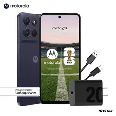 MOTOROLA - CELULAR MOTO G17 4GB RAM 128GB ROM - ARANDANO