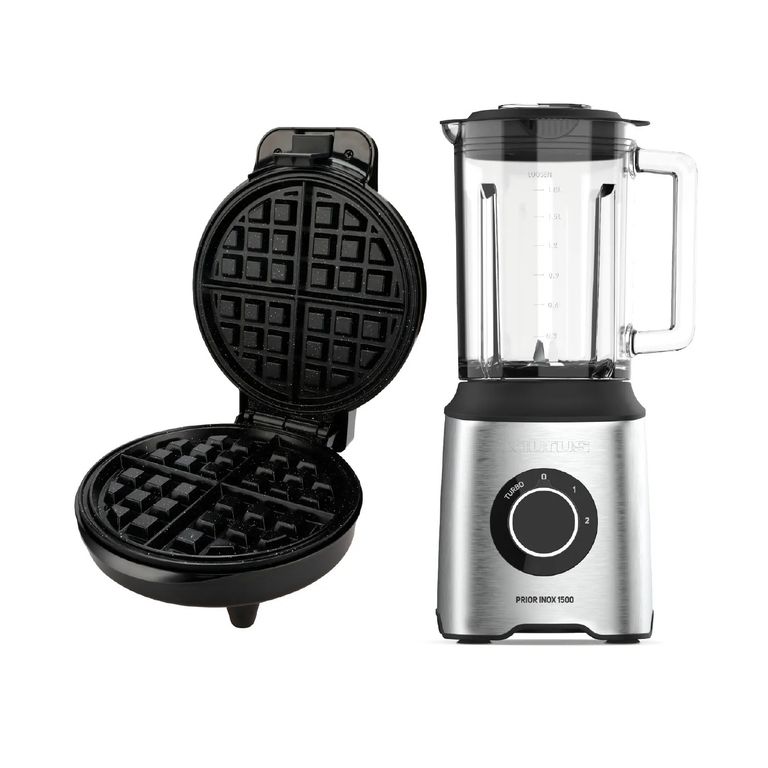 Licuadora Mod. Prior Inox 1500 + Waflera Mod. Sweet Cooking