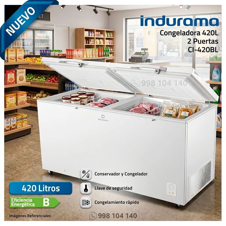 Congeladora 420L Defrost Blanco CI-420BL - Modelo Nuevo