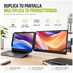 OEM - Extensor de Pantalla TeamGee S1 14" Full HD IPS 1920x1080 60Hz USB-C para Laptop Dual Screen