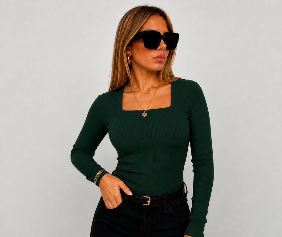 POLO MUJER MANGA LARGA BÁSICO