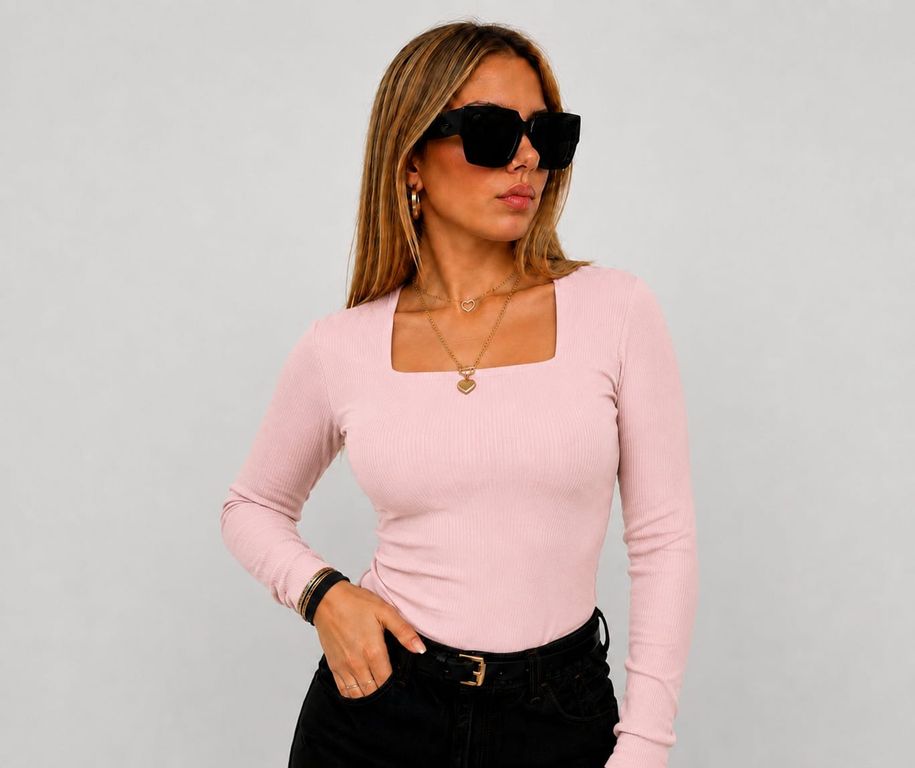POLO MUJER MANGA LARGA BÁSICO