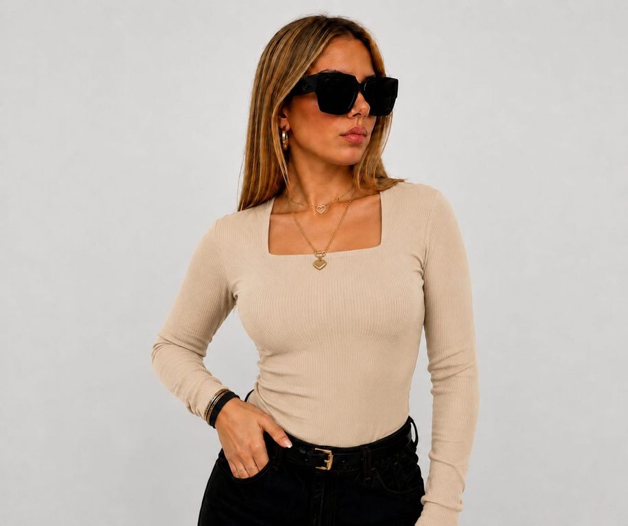 POLO MUJER MANGA LARGA BÁSICO