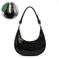 GENERICO - Cartera Baguette para Mujer Negro