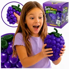 GENERICO - Squishy Uva grande 22cm XXL morado Antiestrés Apretable
