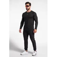 ALPHA FIT - Polo de Compresion deportivo - Ropa deportiva Hombre Gym running Alpha