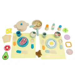 GENERICO - Set De Cocina De Madera Infantil Montessori KABI – Juguete Didáctico Seguro