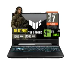 ASUS - Laptop Tuf Gaming A15 AMD Ryzen 7 7445HS 16GB DDR5 SSD 512GB RTX 3050 4GB 15.6 FHD FreeDOS