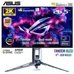 ASUS - Monitor ROG SWIFT TANDEM OLED 4ta Gen PG27AQWP-W 27 QHD 540HZ, HD 720HZ, 0.02MS