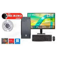 AMD - Computadora Ryzen 3 3200G Elegant 620 8GB 500GB SSD 23.8" Radeon Windows 11 Pro