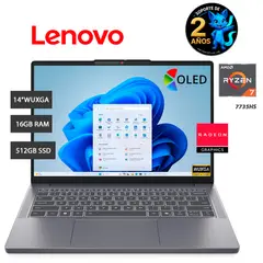 LENOVO - Laptop IdeaPad Slim 3 14ARP10 AMD Ryzen 7 7735hs, Ram 16gb, SSD 512GB, 14".