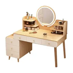 BUYPAL - Tocador De Maquillaje Con Espejo LED Y Cajones