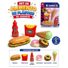 PEQUEÑAS TRAVESURAS - Set en Blister de Comida Rápida para Niños - Hot Dog
