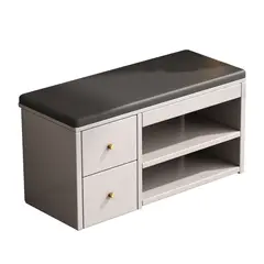 BUYPAL - Banco Zapatero Con Asiento Y Cajones – 2 Niveles Estantes
