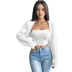 GENERICO - Manga Mujer Coreana Dom464-18 Dralom Color Perla