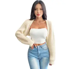 GENERICO - Manga Mujer Coreana Dom464-18 Dralom Color Crudo