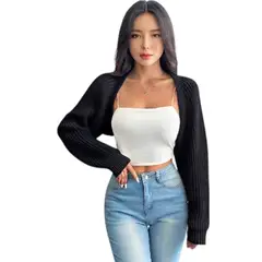 GENERICO - Manga Mujer Coreana Dom464-18 Dralom Color Negro