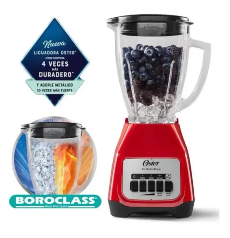 Licuadora Oster® 2 Velocidades con Pulso BLSTKAGRPB - ROJA