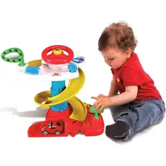 BB JUNIOR - Juguete De Bebé Ferrari Set 2 En 1 Pista Y Volante + 1 auto