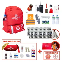 EMERGENCY KIT PERU - Mochila de Emergencia Equipada School Full Hasta 30 Alumnos