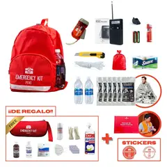 EMERGENCY KIT PERU - Mochila de Emergencia Equipada Office Lite Hasta 6 Personas