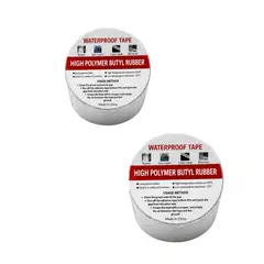 GENERICO - Pack 2 Unid Cinta Adhesiva Impermeable De Butilo 5cm X 5mt