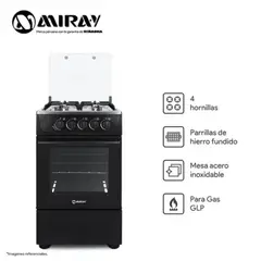 MIRAY - Cocina a Gas ANIS PLUS GLP 4 Hornillas