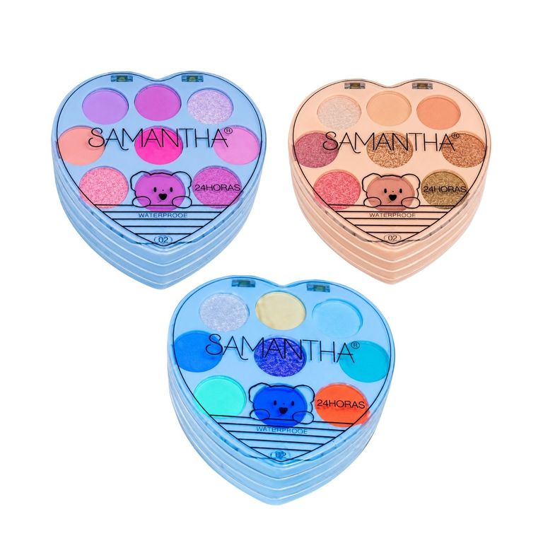 Pack X3 Kit De Maquillaje En Forma De Corazón - SAMANTHA
