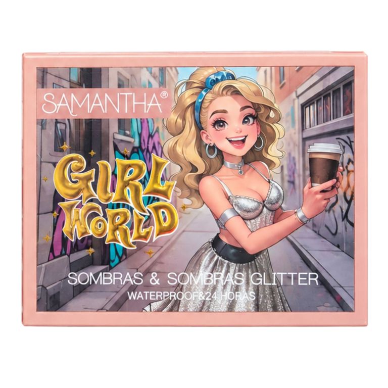 Paleta Sombras de Ojos Girl World Tono 04 - SAMANTHA