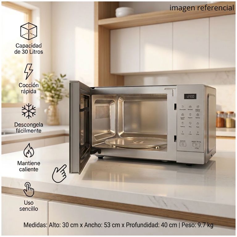 Microondas 30 Litros 900W WM2011D Descongelado Digital