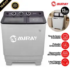 MIRAY - Lavadora Semiautomática LMS-136 13Kg