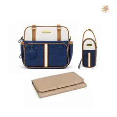 HORMIGUITA - BOLSO PAÑALERO OSITO AZUL/MARRON