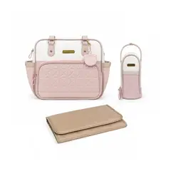 HORMIGUITA - BOLSO PAÑALERO OSITO BLANCO /ROSADO