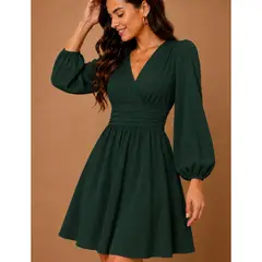 ANA RIVERO - Vestido Coctel Seda Drapeado