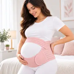 GENERICO - FAJA DE EMBARAZO I SOPORTE ABDOMINAL PRENATAL I AJUSTABLE I COLOR ROSADO