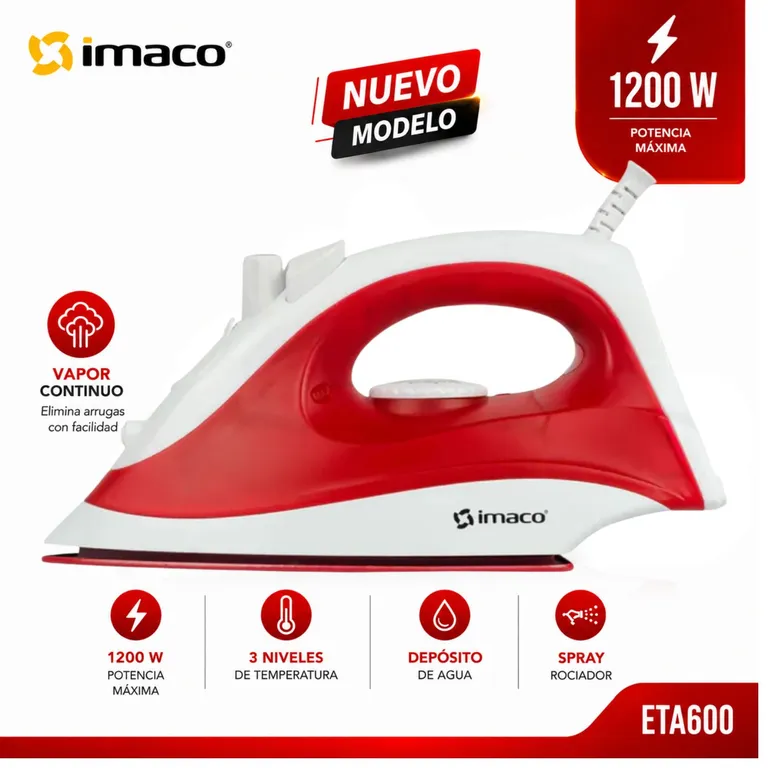 Plancha a vapor c/base ceramica eta600