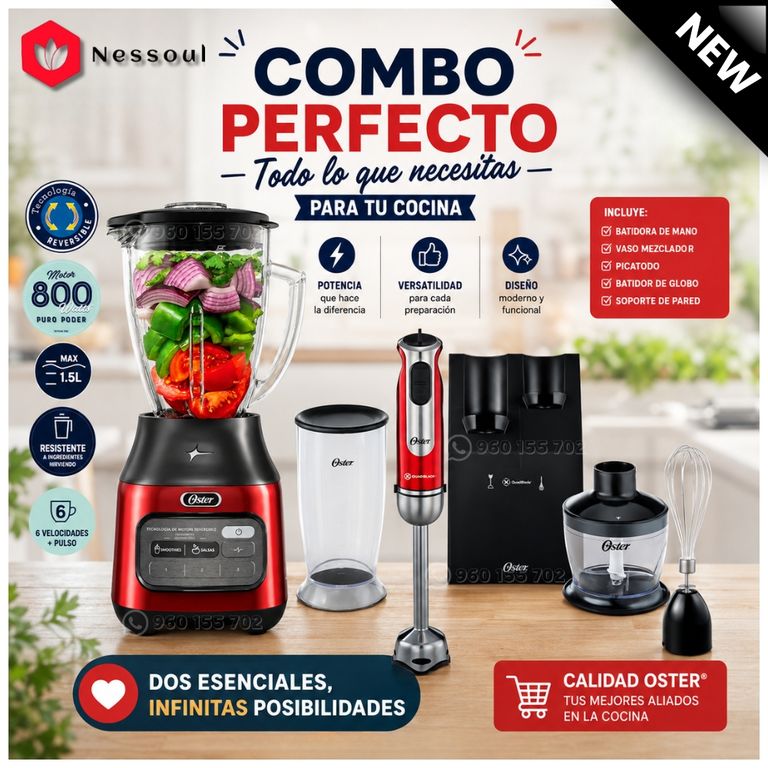 Licuadora con tecnología reversible BLSTPEG-CRT+ Batidora de Inmersión FPSTHB2801