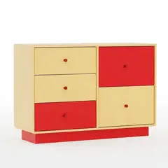 GENERICO - Comoda Infantil 5 Cajones Runa Amarillo Amore Home